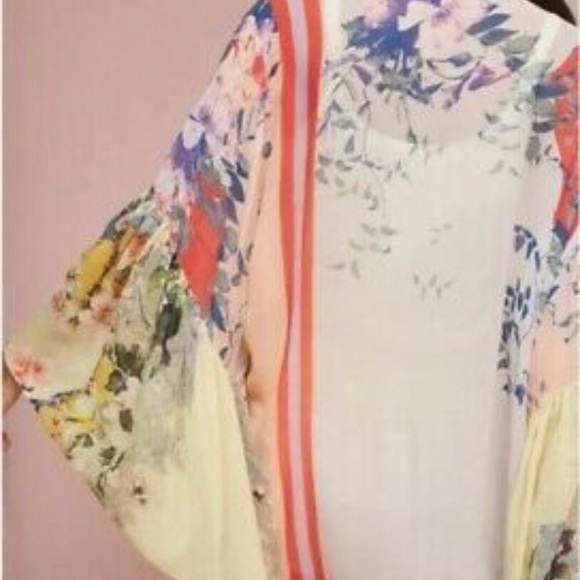 Anthropologie Tops - Anthropologie Floreat floral ruffle duster kimono